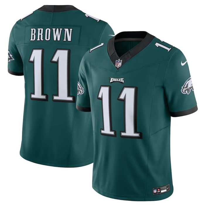 Men & Women & Youth Philadelphia Eagles #11 A.J. Brown Green 2023 F.U.S.E. Vapor Untouchable Limited Stitched Football Jersey